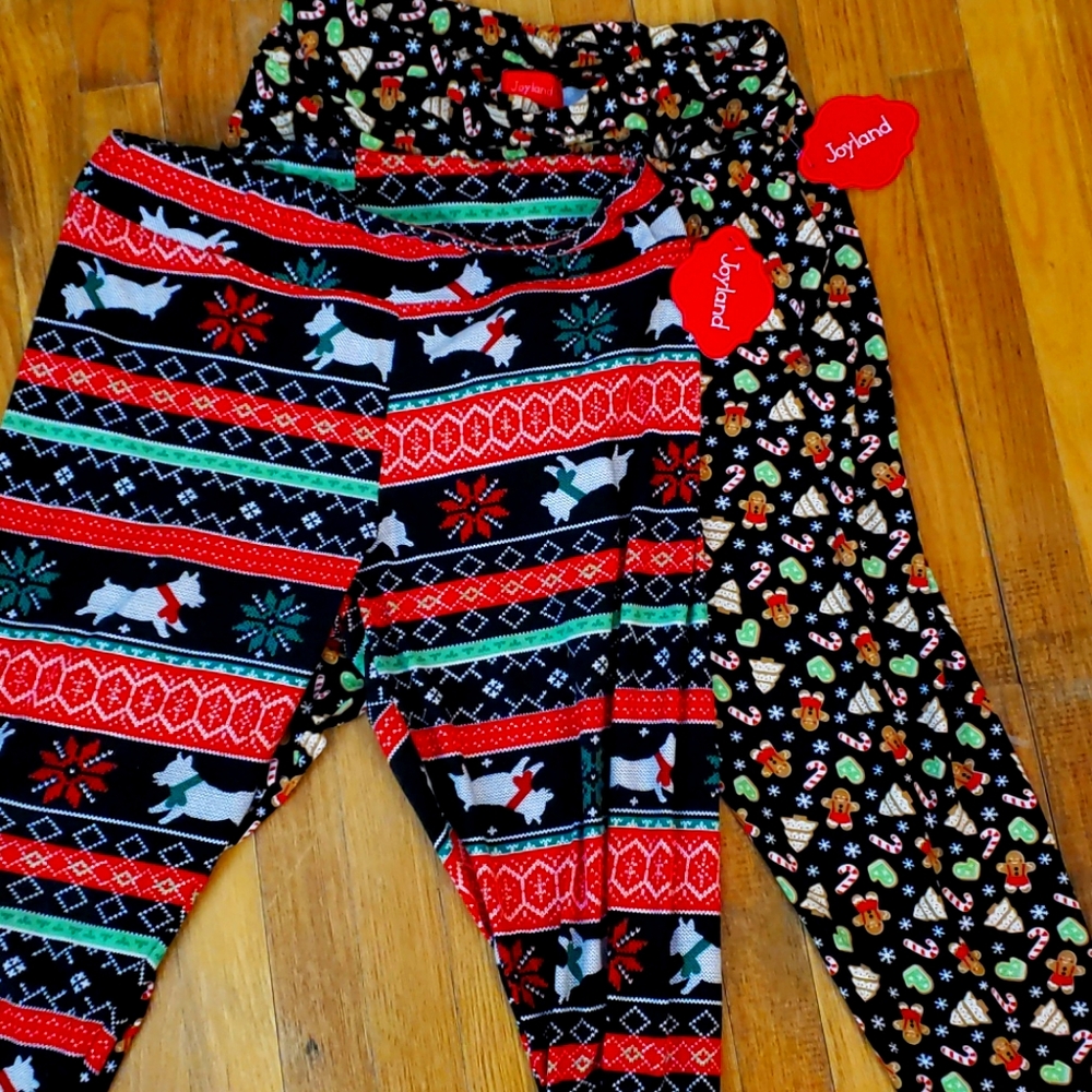 Lot of 2 Christmas leggings BNWT